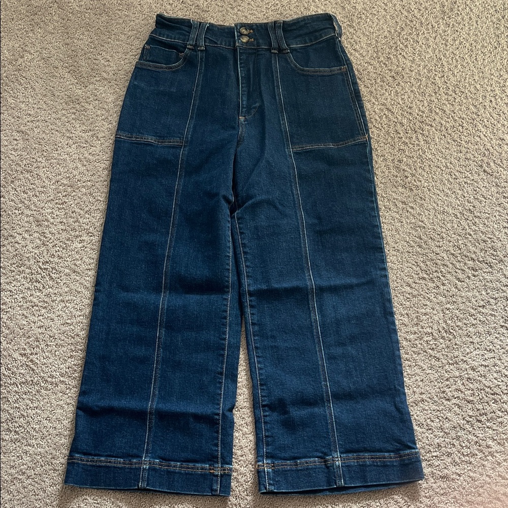 Pilcro Dark Blue Wide leg Jeans